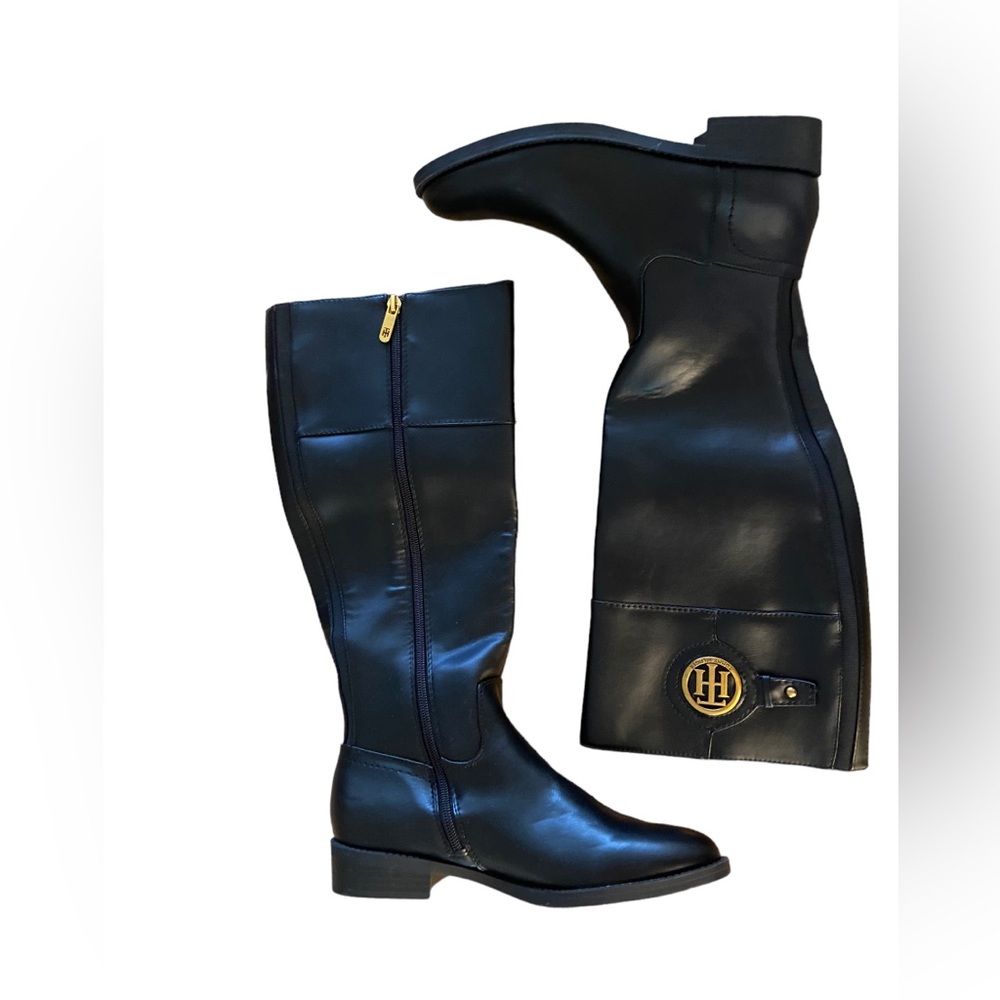 NWOT Classic Tommy Hilfigure Size 7.5 Black Twinezza Riding Boots